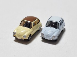  Subaru 360 white beige SUBARU white 2 pcs. set car kore160 161 car collection no. 11. Tommy Tec TOMYTEC thought .. street angle compilation 