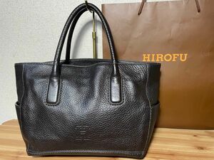 HIROFU ヒロフ　サイドポケット　レザーバッグ