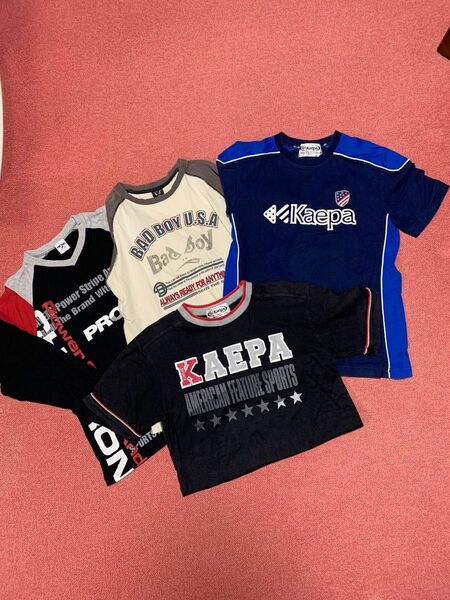 中古品　BAD BOY・kaepa・PRO-keds Tシャツ 4枚セット 150