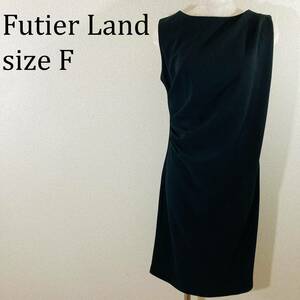 美品★フューティアランド Futier Land ロングワンピース 大人っぽい 黒 F ★☆★【値引交渉歓迎】