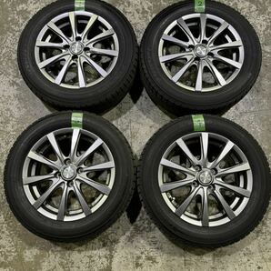 1円スタート売切り 美品◆GRASS◆15x5.5J 4穴 アルミホイール 15インチ ヨコハマタイヤ スタッドレス 175/65R15 7部8部山 4本セットの画像1