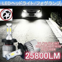 LEDヘッドライト　LEDフォグランプ　H4 HiLo H1/H3/H7/H8/H9/H11/H16JP/HB3/HB4 バルブ　白　ホワイト 爆光_画像1