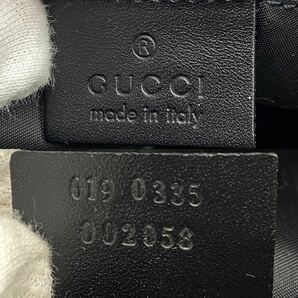 1円【極美品】入手困難 GUCCI グッチ メンズ ショルダーバッグ サコッシュ ポシェット 斜め掛け キャンバス×レザー ブラック 黒色の画像10