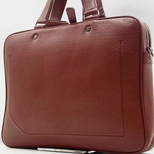 1円【近代モデル/極美品】BALLY バリー メンズ ビジネスバッグ トートバッグ ブリーフケース オールレザー シボ革 A4収納 大容量