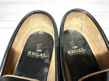 【即決】REGAL リーガル 24.5cm メンズ コインローファー ブラック 黒 革靴 ドレス カジュアル 本革 本皮 くつ _画像5