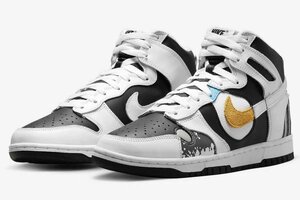 WMNS DUNK HIGH "WHITE AND BLACK" DZ7327-001 （ブラック/マルチカラー/ホワイト）