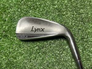 【同梱対応可】SAI-5239　中古　単品アイアン　4番　Lynx リンクス　U.S.A　スチールシャフト　Flex R　グリップなし