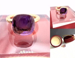 Бывшая цена 350 000 Pomellato Pomerato K18 YG Ring Ring Nude Classic Amethyst Medium 8 Case Ring с корпусом