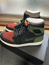 1円スタート 新品未使用 NIKE AIR JORDAN1 RETRO HI FLYKNIT BHM US8.5 26.5cm dunk sb AF1 jordan fragment atmos_画像4