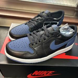 1円スタート 新品未使用 NIKE JORDAN 1 RETRO LOW OG NAVY US8.5 26.5cm dunk sb AF1 jordan fragment atmosの画像2