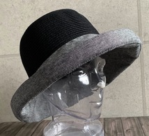 帽子 洗える ハット リネン ブレード つば広 UV99%CUT 畳める UVカット UV対策 春夏 日よけ 紫外線対策 レディース ツバ広 ブラック_画像3