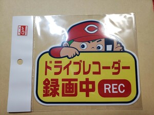 広島カープ　ステッカー　ドライブレコーダー録画中　坊や