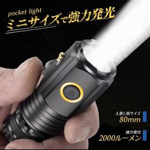 懐中電灯 小型 led 充電式 手持ち ハンディライト USB 充電式 高輝度 IP68防水機能 停電対策 防災 登山 お釣り MH/1