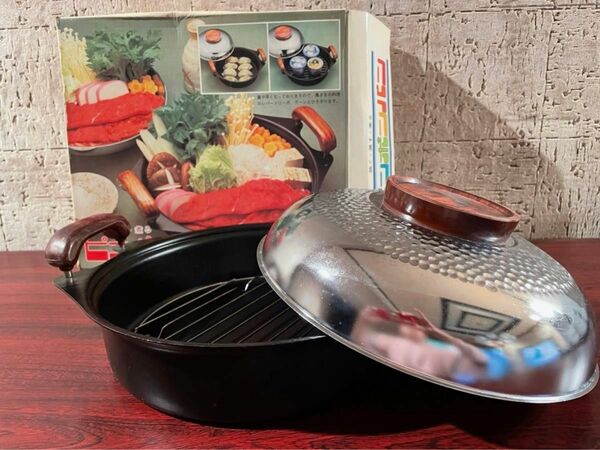 焼く.蒸す.煮る 料理 好きの多様鍋　レトロ鍋27cm 特厚製鉄板 多機能鍋