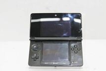 D130H 034 Nintendo ニンテンドー3DS ブラック ポケモンバンク/ポケムーバー インストール済み 本体のみ 現状品 ジャンク扱い_画像2