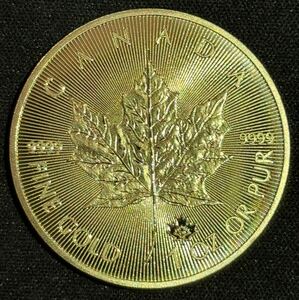  Canada old coin commemorative coin Maple leaf memory gold coin Maple leaf gold coin Maple leaf 50 dollar gold coin 24 gold P replica coin Elizabeth woman .