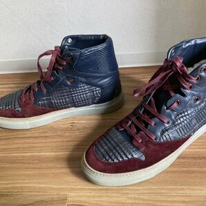 Balenciaga Origami Panel High top Navy Burgundy バレンシアガ 40 ハイカットスニーカー 折り紙パネル　ハイトップ