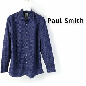 063 新品 Paul Smith ポールスミス ジオメトリック ドビー ドレス シャツ メンズ 長袖 シャツ カジュアル 日本製 XL