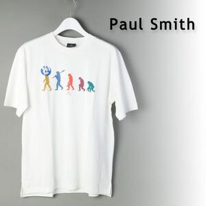 889 新品 PS Paul Smith ポールスミス Rabbit Evolution Tシャツ メンズ 半袖Tシャツ コットン ホワイト L