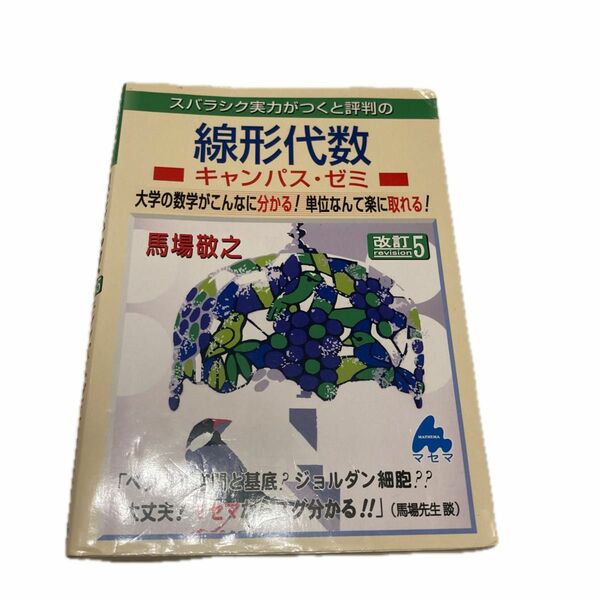 スバラシク実力がつくと評判の線形代数キャンパス・ゼミ　大学の数学がこんなに分かる！単位なんて楽に取れる！ （改訂５） 馬場敬之／著