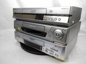 EM-102563( Junk / electrification OK) video cassette recorder 3 pcs. set [NV-HXB10] [NV-HB360] [NV-SV120] ( Panasonic Panasonic) used 