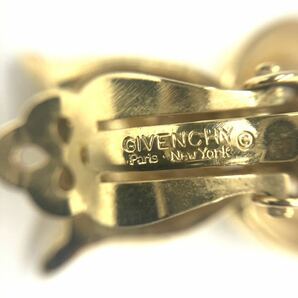 【T】GIVENCHY ジバンシィ パンサー 豹 イヤリング ゴールドカラー×グリーン アクセサリー 中古美品 ヴィンテージ 【1106】の画像2