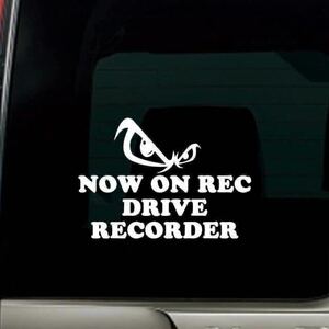 ドライブレコーダー ステッカー/now on rec! 防水 ASセキリュティ ドラレコステッカー