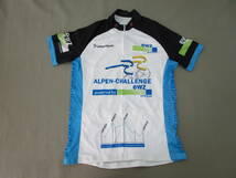 W.24.D.17　CIJ　★送料230円定額☆　サイクリングジャージ　ALPEN CHALLENGE　LEVECO　XL　ホワイト他　USED　☆_画像1