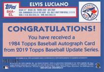 【エルビス・ルシアーノ】直筆サインカード 150枚限定 読売ジャイアンツ 2019 TOPPS UPDATE SERIES ELVIS LUCIANO AUTO #検索 BBM EPOCH_画像2