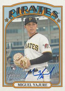 【ミゲル・ヤフーレ】ルーキー 直筆サインカード 東京ヤクルトスワローズ 2021 TOPPS HERITAGE MIGUEL YAJURE AUTO #検索 BBM EPOCH