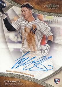 【オースティン】ルーキー 直筆サインカード 300枚限定 横浜DeNAベイスターズ 2017 TOPPS TIER ONE TYLER AUSTIN AUTO #検索 BBM EPOCH