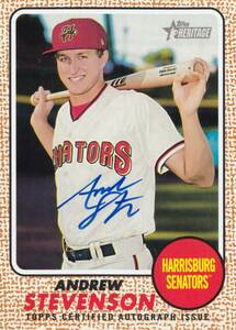 【スティーブンソン】直筆サインカード 日本ハムファイターズ 2017 TOPPS HERITAGE ANDREW STEVENSON AUTO #検索 BBM EPOCH