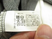 グリーンレーベルリラクシング ユナイテッドアローズ 美品 手洗い可能 グレンチェック柄 七分袖 ブラウス F グレー★クロゆパ3可★o117_画像9