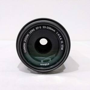 【10520】Canon キヤノン キャノン LENS 望遠 ズームレンズ EF-S 55-250mm 1:4-5.6 IS Φ58mm Kenko ケンコー レンズ保護フィルター付きの画像5
