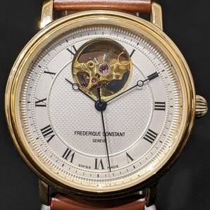 【46248】良好 FREDERIQUE CONSTANT GENEVE フレデリックコンスタント FC300/310 25JEWELS 自動巻き AT ゴールドカラー レザーベルト 稼働の画像2