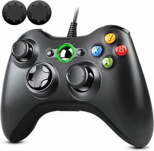 コントローラー 有線 Microsoft Xbox 360/Xbox 360 Slim/PC/Windows7/ 8/10対応