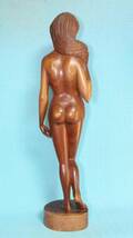 [j113]木彫り　彫刻　裸婦像　女性像　アジア　58cm 婦人像　置物_画像3