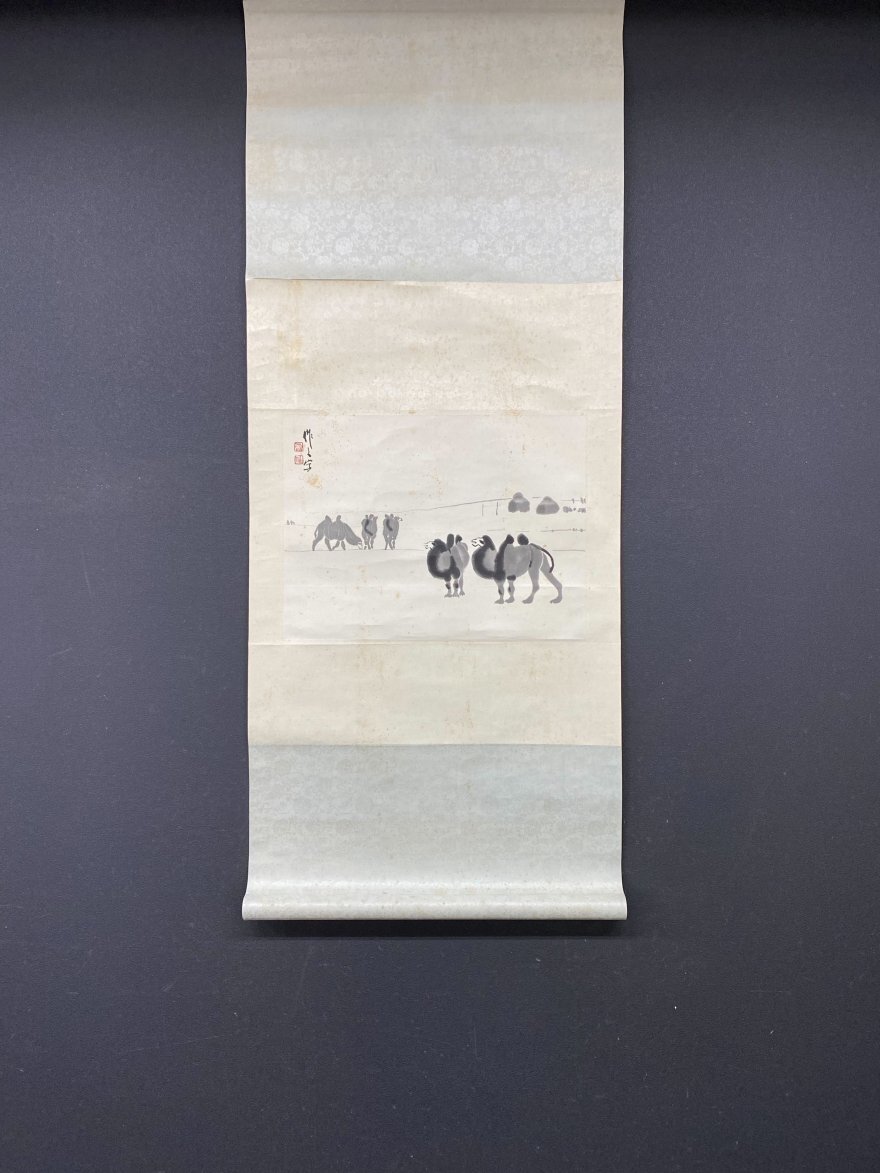 [Imprimer] [Une lampe] vg8060 (Wu Zuoren) dessin de chameau Rongbaozai peinture chinoise province d'Anhui, peinture, Peinture japonaise, fleurs et oiseaux, oiseaux et bêtes