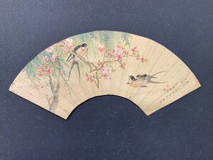 【模写】【一灯】vg8188〈姜○ 蒼雨〉扇面 花鳥図 嘉慶年間中国画 マクリ