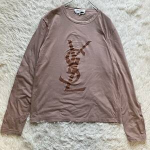 YSL イブサンローラン ビッグロゴ Ｔシャツ カットソー 長袖 デカロゴ メンズ レディース イヴサンローラン サンローラン ハイブランド