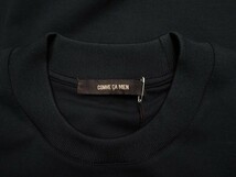 新品展示品 定価1.2万円 COMME CA MEN コムサメン ドレスネック プレーンTシャツM黒(05) 42TA01-②_画像5