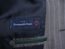 新品17.3万円 大手百貨店扱い 日本製 春夏『Ermenegildo Zegna ゼニア 伊製生地』艶感 シルクウール スーツA5灰(H) 1703461_画像6