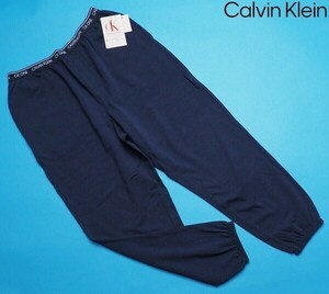 新品 Calvin Klein カルバンクライン メランジコットン ストレッチ スウェット ジョガーパンツ US:L JP:XL 紺(DUX) NM1866