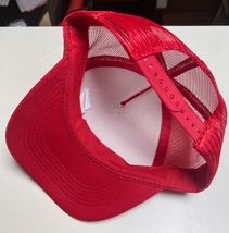  帽子 キャップ 赤 未使用 ★ 美品 ユニセックス 男女兼用 フリーサイズ レッド 野球帽_画像6