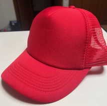  帽子 キャップ 赤 未使用 ★ 美品 ユニセックス 男女兼用 フリーサイズ レッド 野球帽_画像9