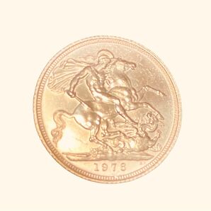 K22 イギリス ソブリン金貨 エリザベス2世 1976 総重量7.98g 