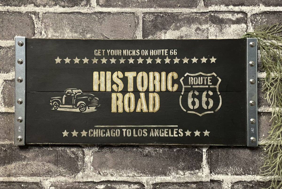 Masculine interior Route 66 ROUTE66 Vintage style Woodwork goods Interior goods, Handmade items, interior, miscellaneous goods, others