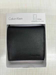 【新品未使用】カルバンクライン コインケース79192 BK collapsible coin case Black