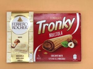 Ferrero フェレロ ロシェタブレット ホワイト& TRONKY （チョコ入ウエハース）