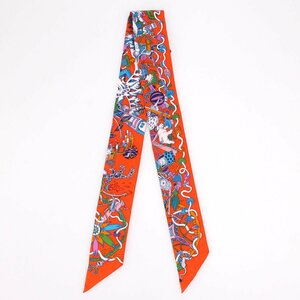 エルメス スカーフ ツイリー La Folle Parade ラフォルパラード サイズ5cmx86cm HERMES TWILLY SCARF H062899S 05 新品